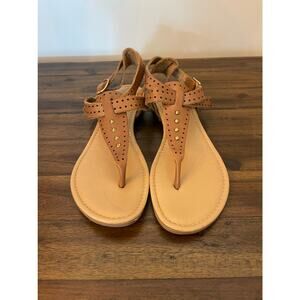 Mila Paoli Brown Leather Sandals Size 8.5